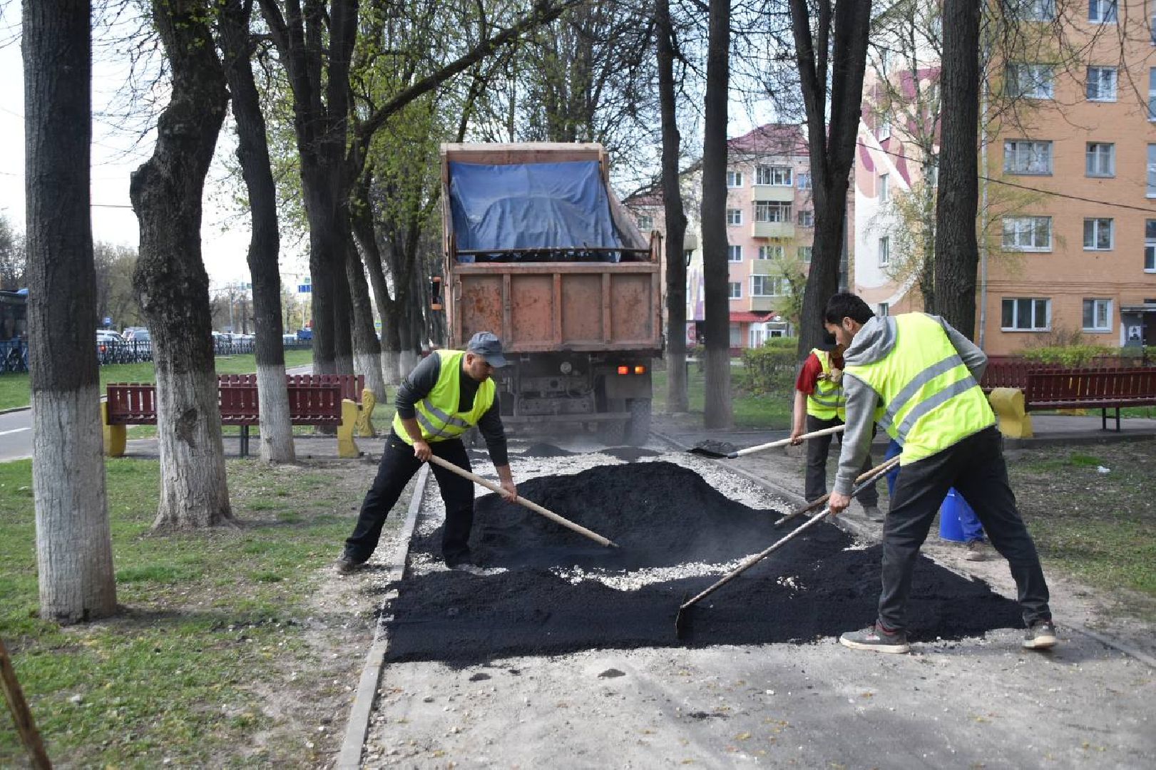 Подольск, дорожки, тротуар