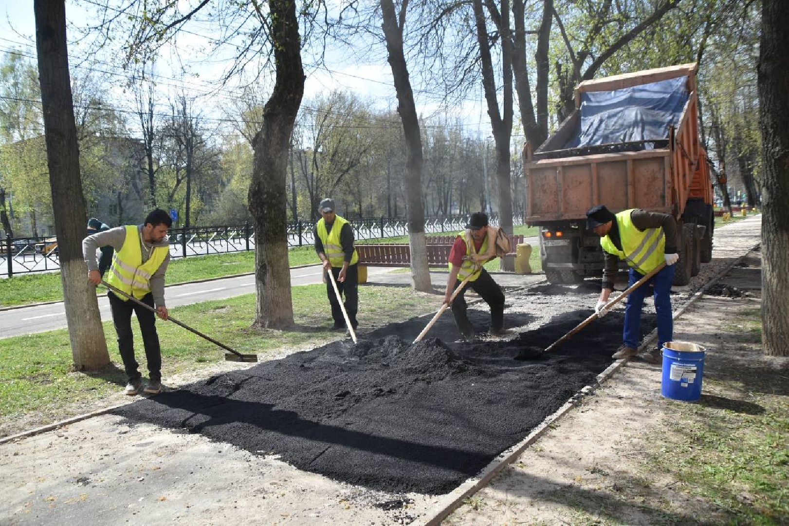Подольск, дорожки, тротуар