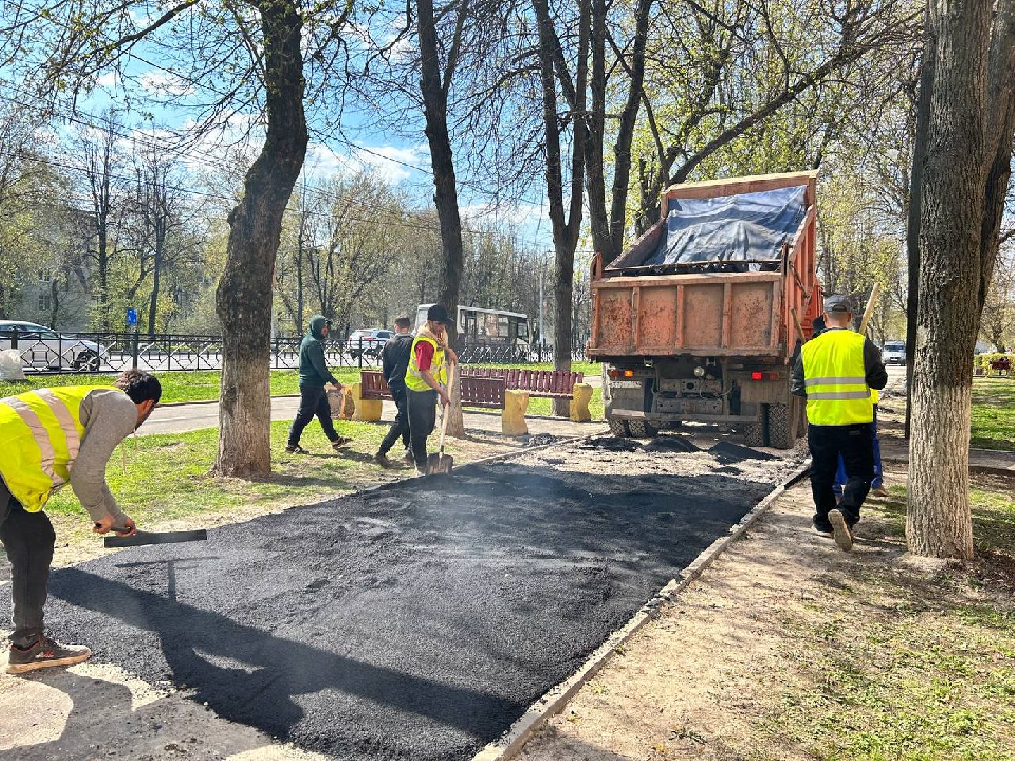 Подольск, дорожки, тротуар