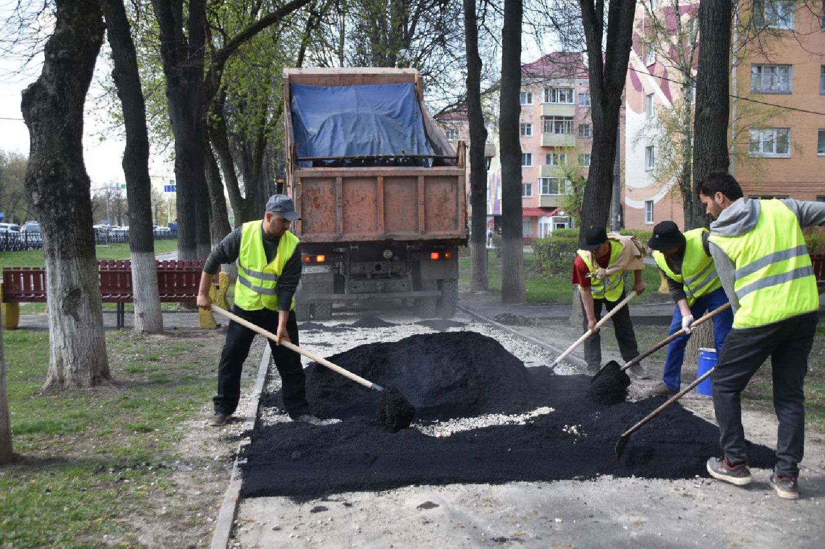 Подольск, дорожки, тротуар