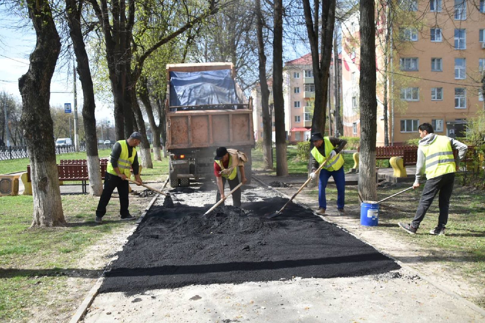 Подольск, дорожки, тротуар