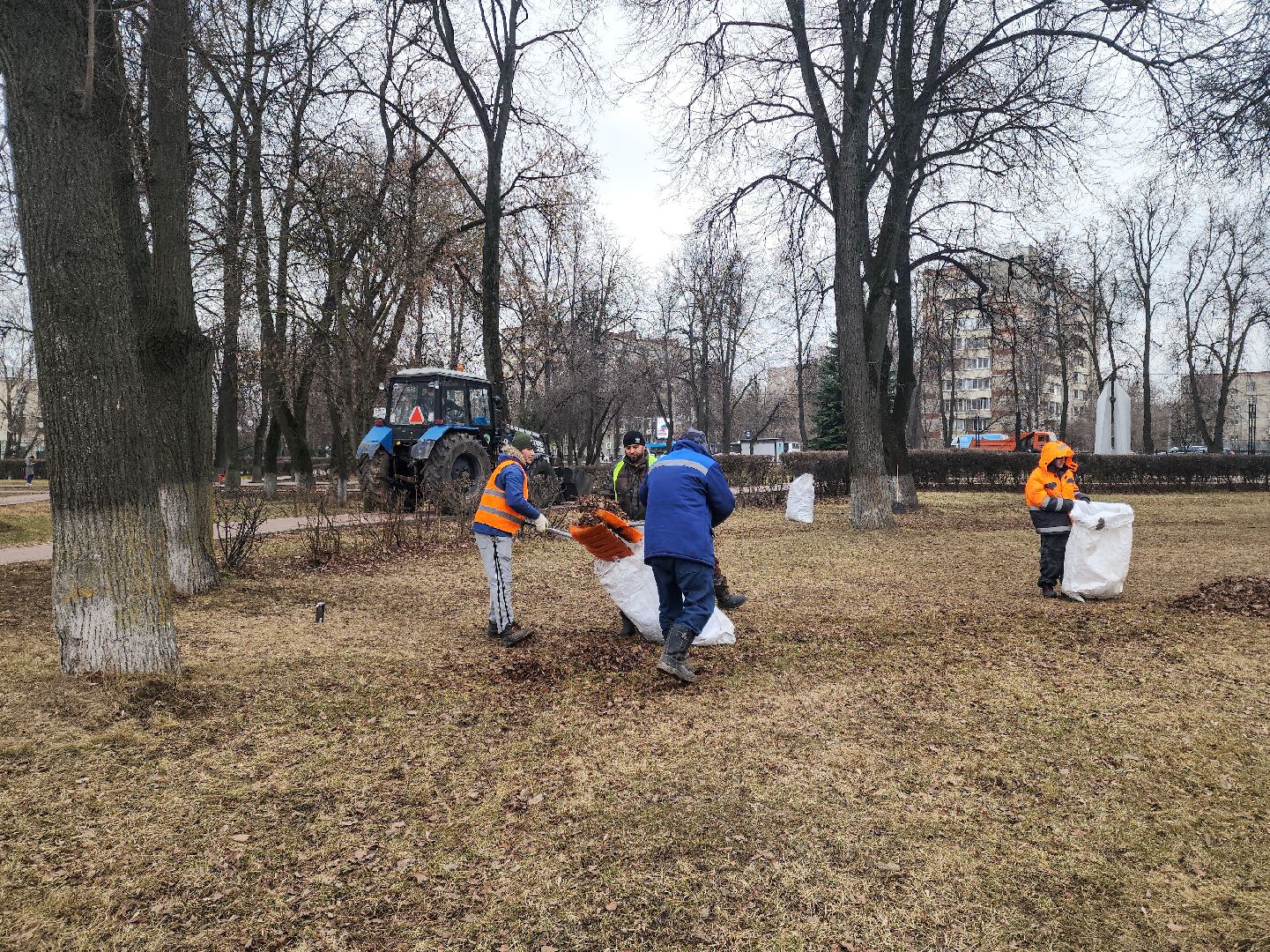 Подольск, Благоустройство, Весенняя уборка, Коммунальщики,