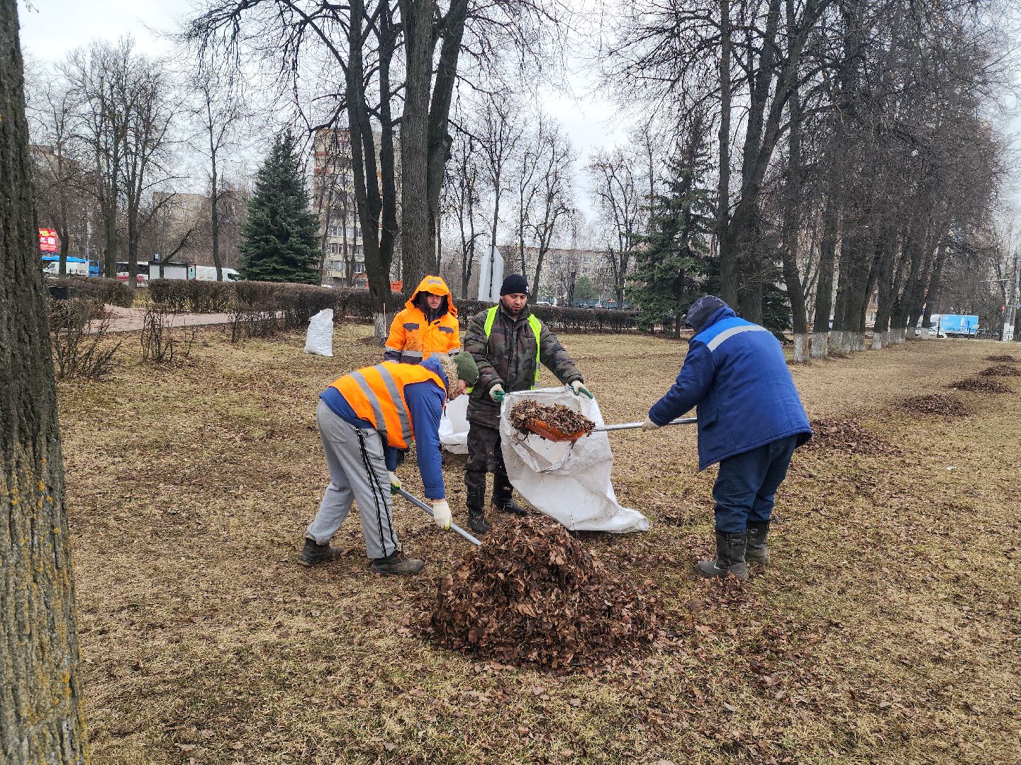 Подольск, Благоустройство, Весенняя уборка, Коммунальщики,