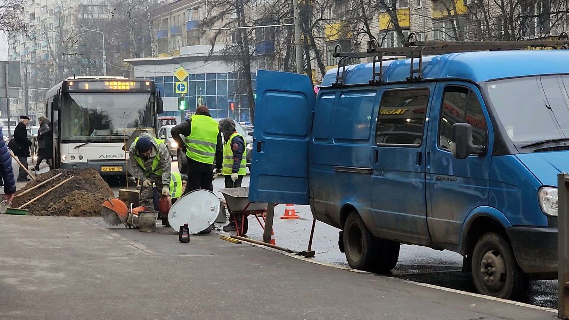 Ремонт, Благоустройство, Асфальт, Бордюр,