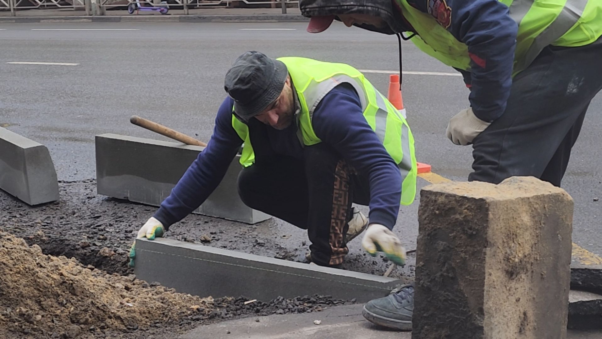Ремонт, Благоустройство, Асфальт, Бордюр,