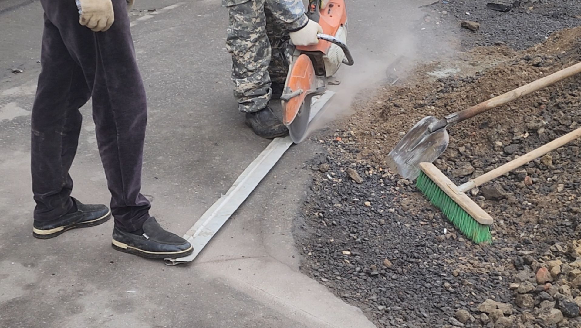 Ремонт, Благоустройство, Асфальт, Бордюр,