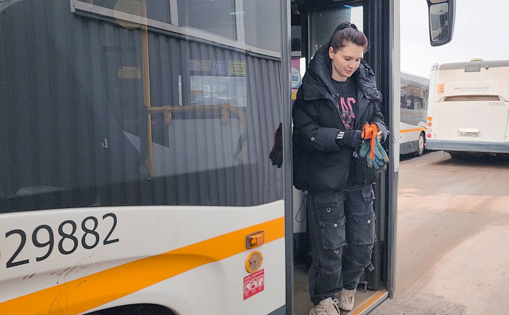 Бронницы, Мострансавто, Девушка водитель автобуса, Бронницкое АТП,