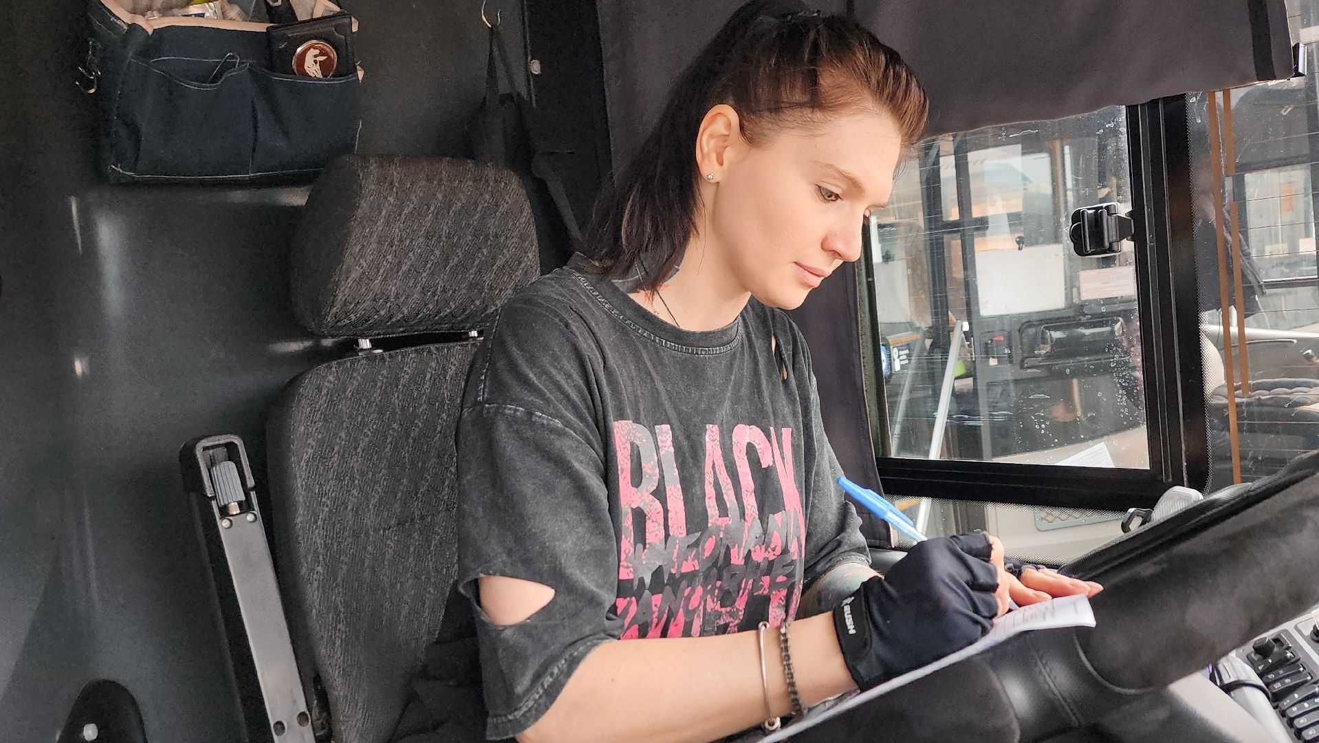 Бронницы, Мострансавто, Девушка водитель автобуса, Бронницкое АТП,