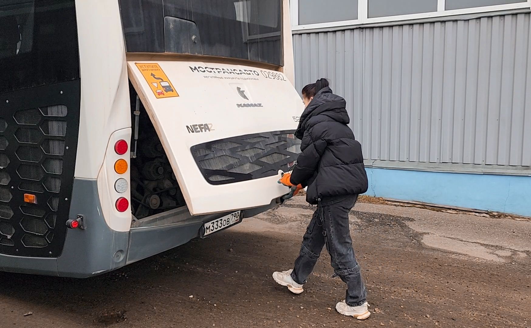 Бронницы, Мострансавто, Девушка водитель автобуса, Бронницкое АТП,