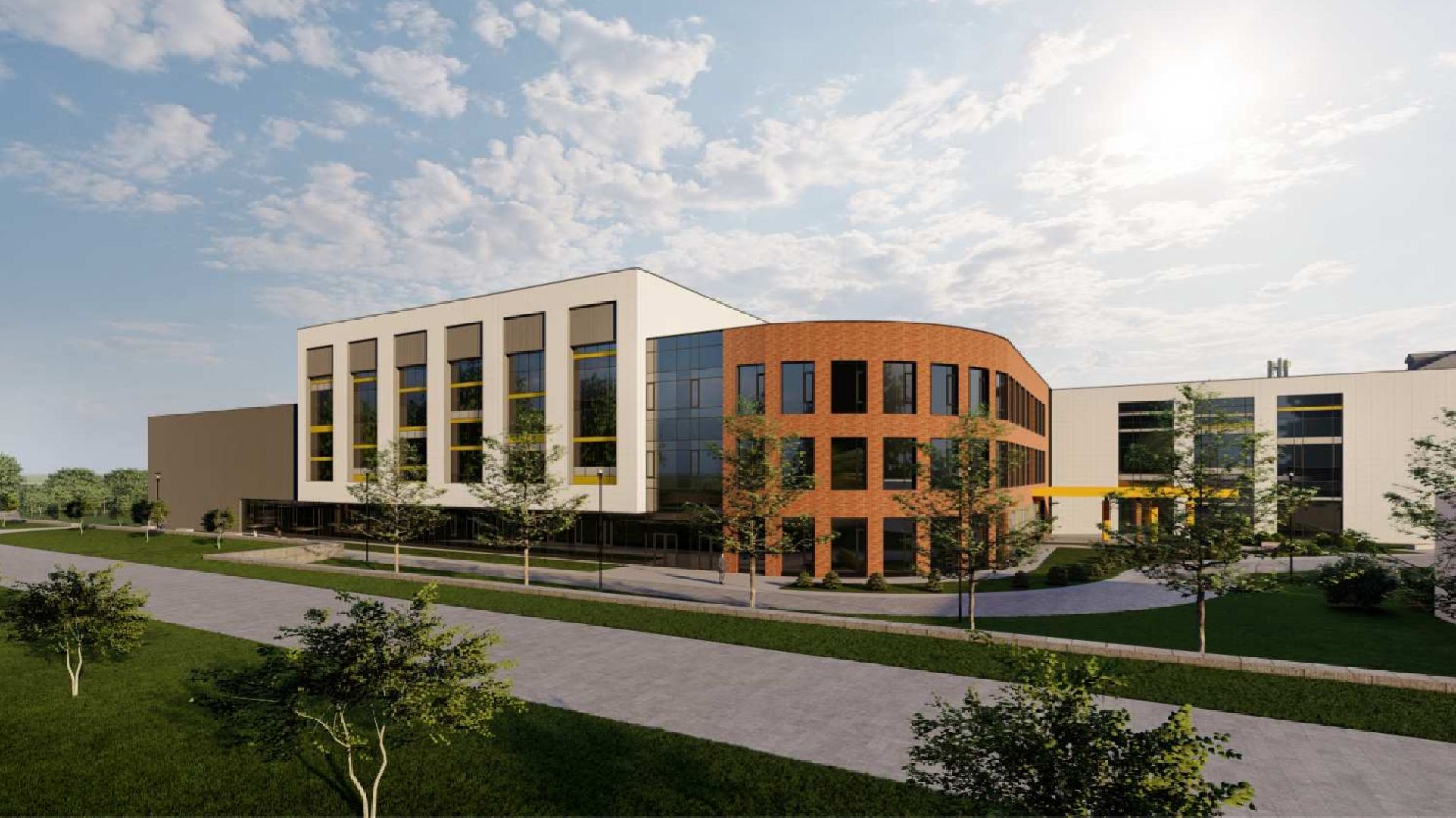 Клин, строительство, спорт, стройка спортшколы, люди, Подмосковье,