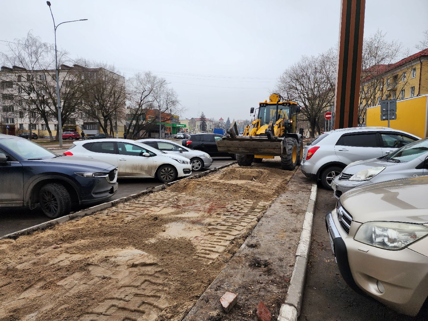 раменское, дороги, ремонт тротуара на улице михалевича,вертикальные видео,