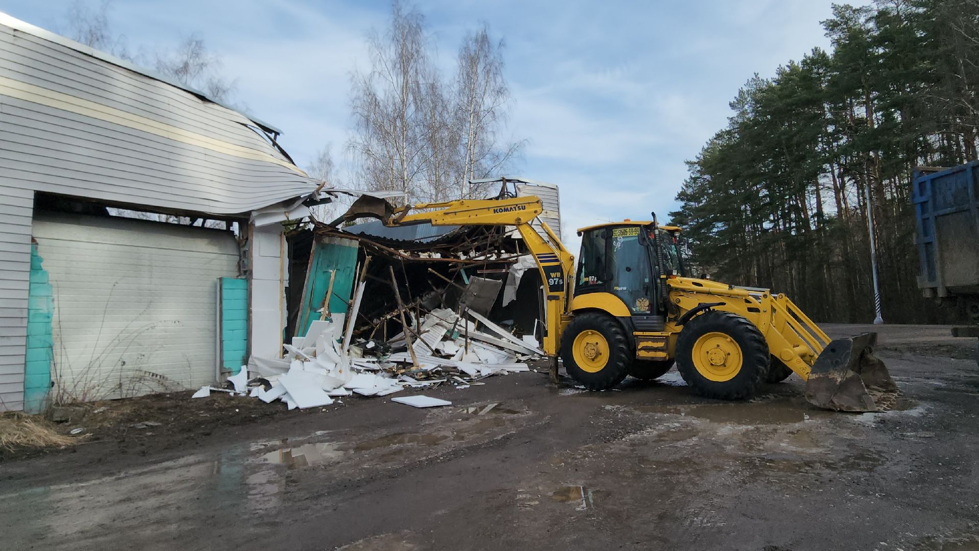снос незаконных объектов, снос здания, мытищи,
