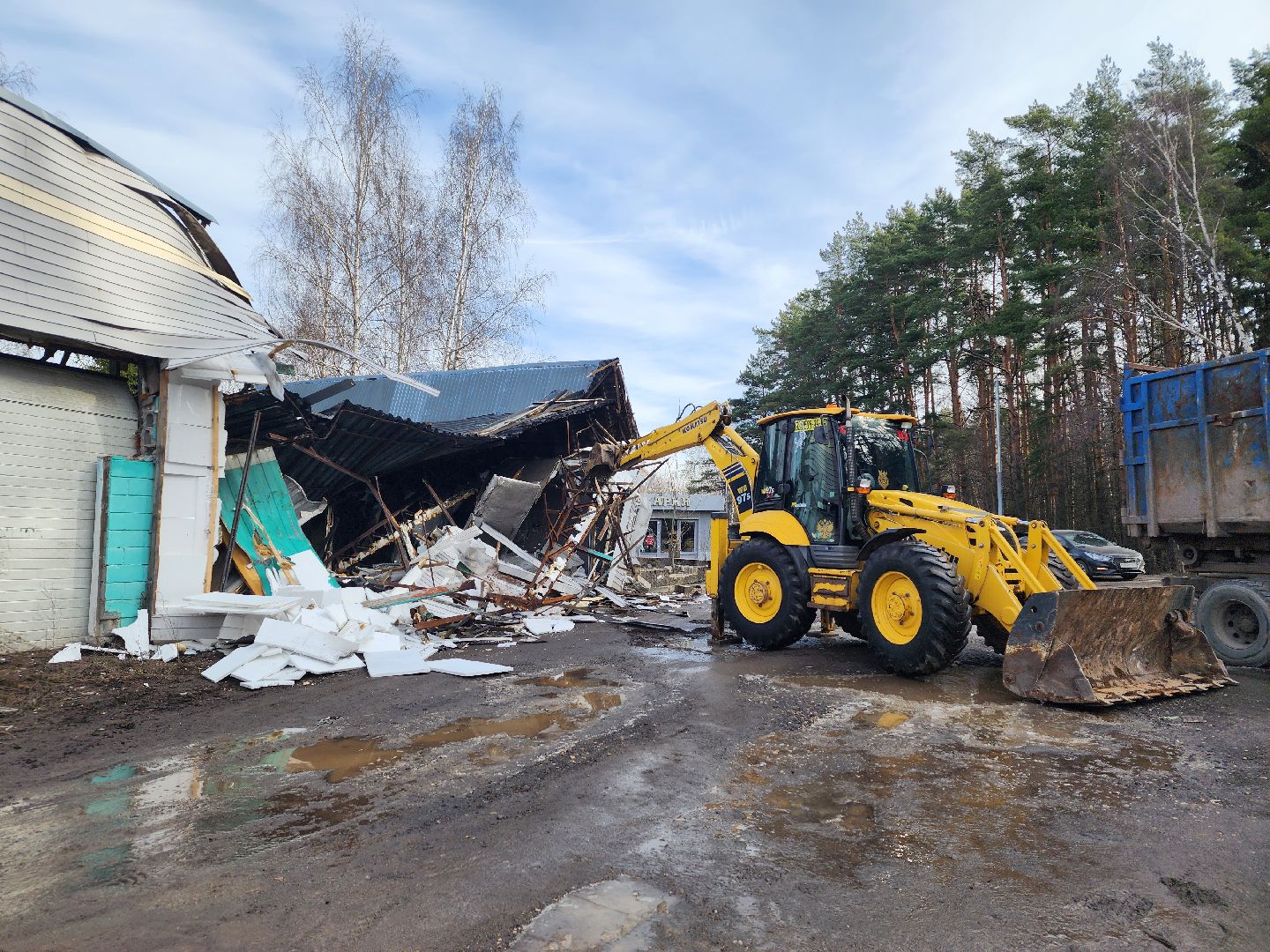 снос незаконных объектов, снос здания, мытищи,