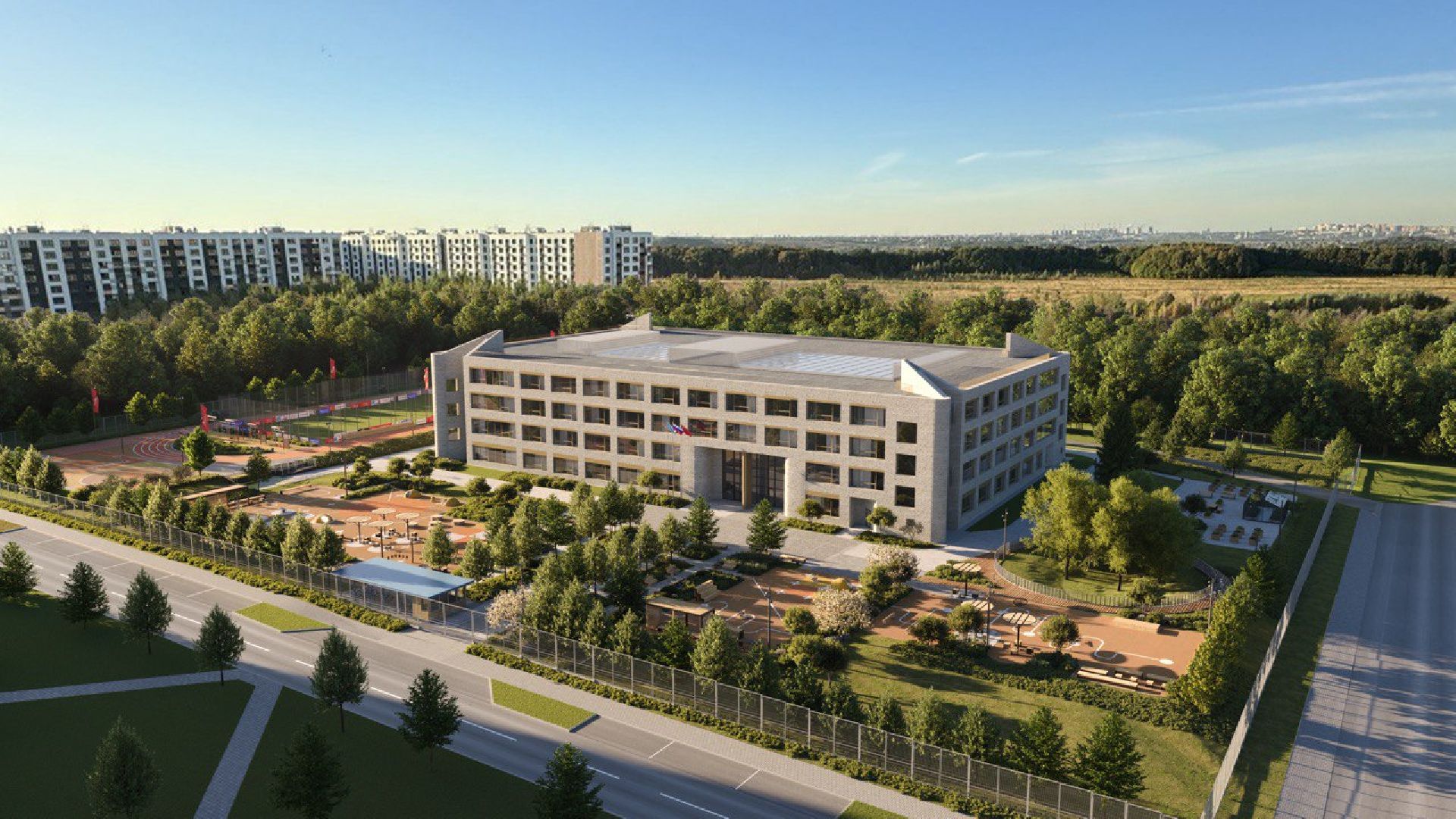 строительство школы, девелоперская компания брусника, ленинский городской округ, ново-молоково,