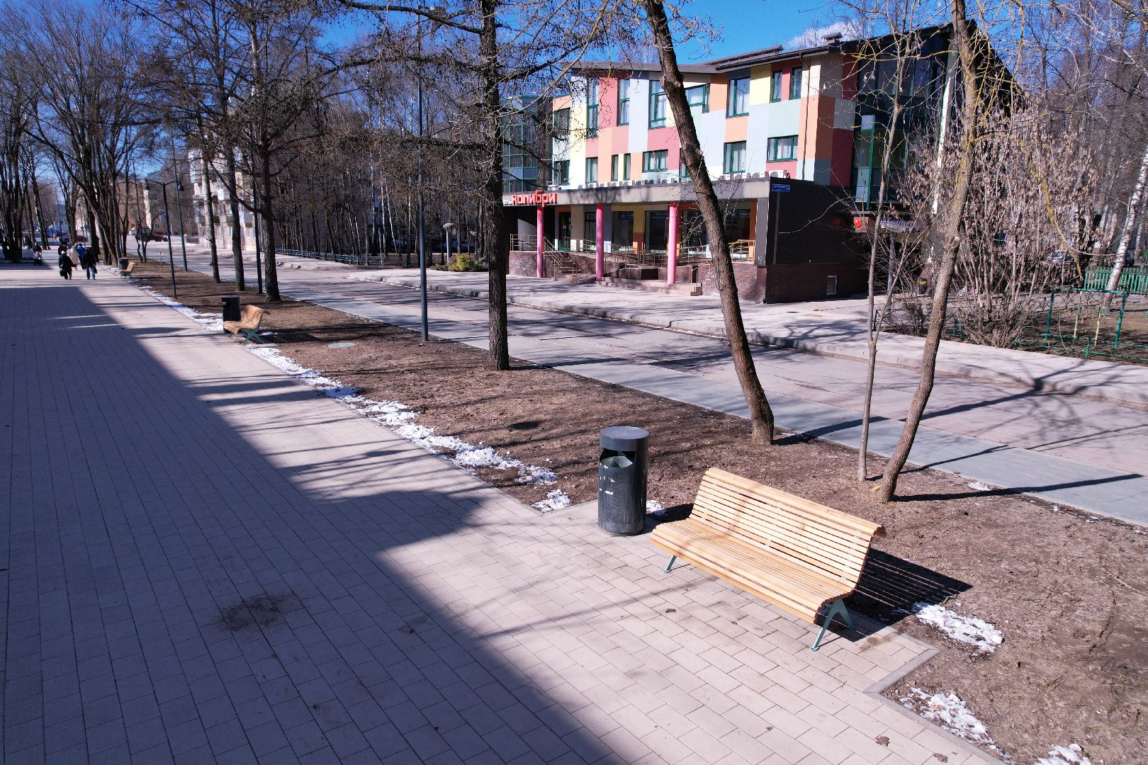 видео с коптера, благоустройство дубны, центральная улица дубны,