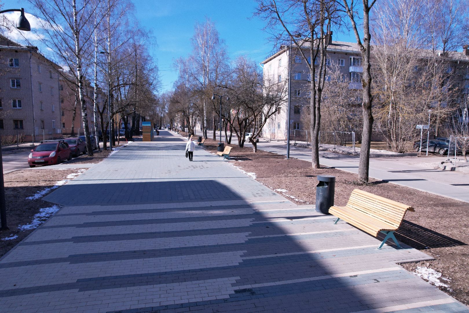 видео с коптера, благоустройство дубны, центральная улица дубны,