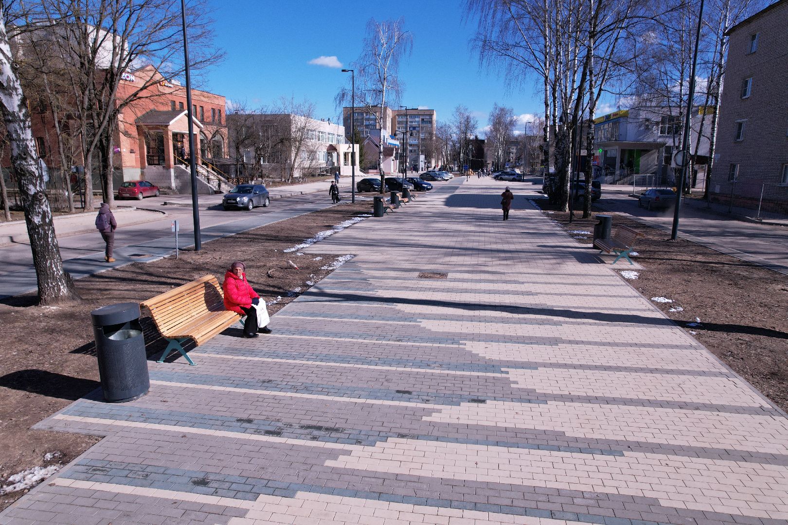 видео с коптера, благоустройство дубны, центральная улица дубны,
