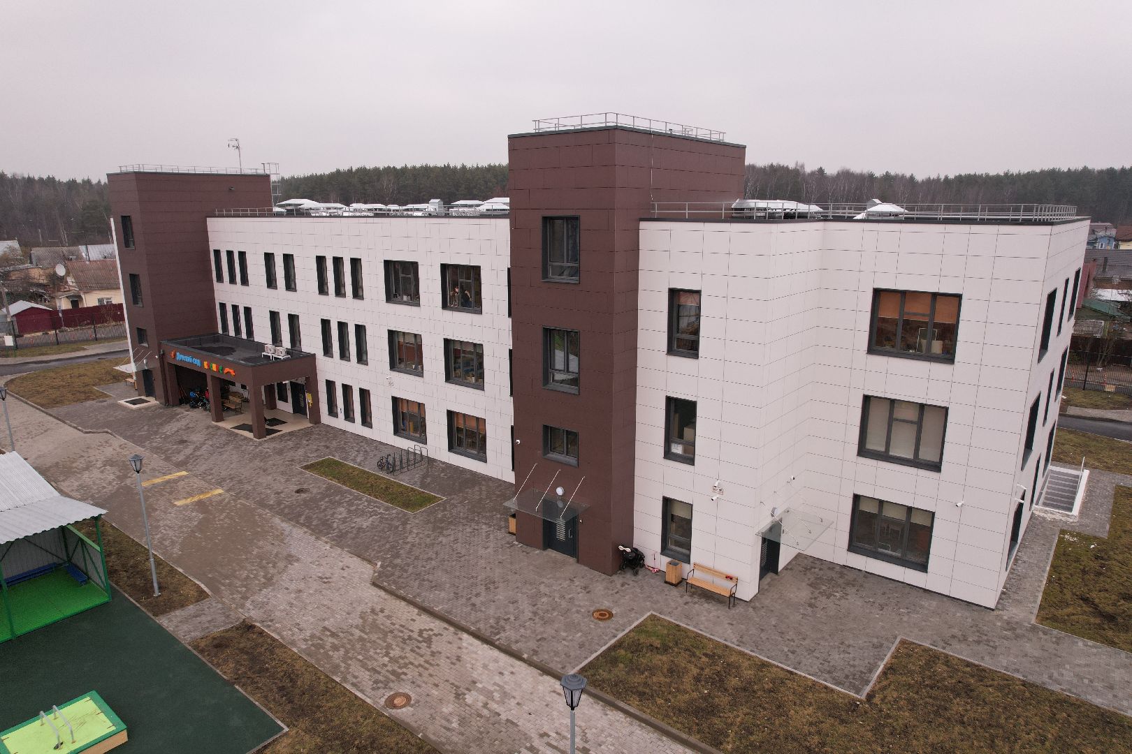 видео с коптера, образование в щелково, детский сад космос в щелково,