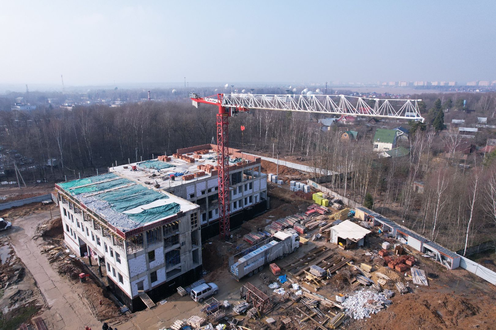 видео с коптера, детский сад в щелково, детский сад на улице Неделина,