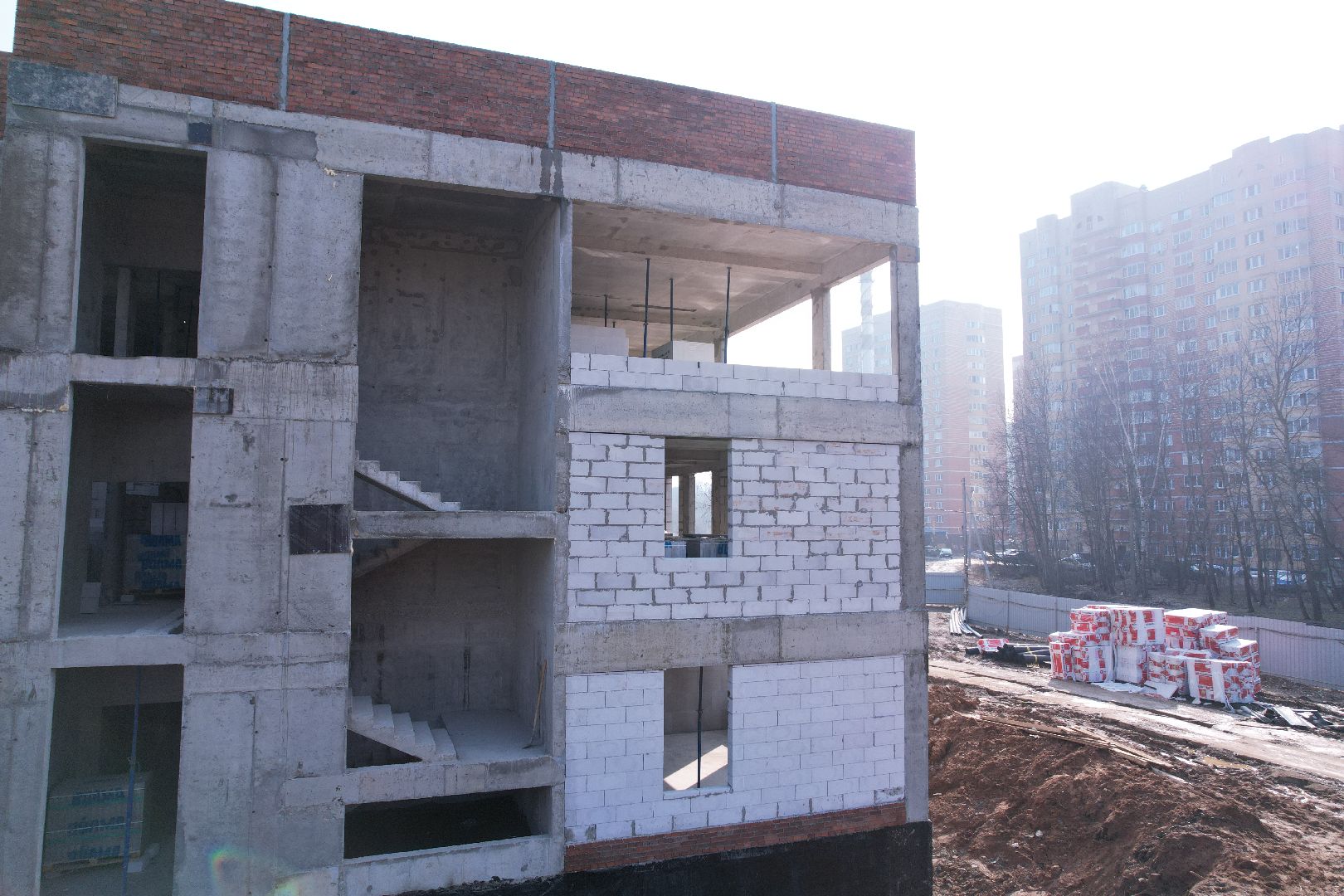 видео с коптера, детский сад в щелково, детский сад на улице Неделина,