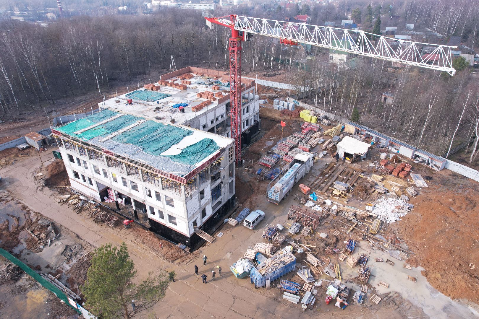 видео с коптера, детский сад в щелково, детский сад на улице Неделина,