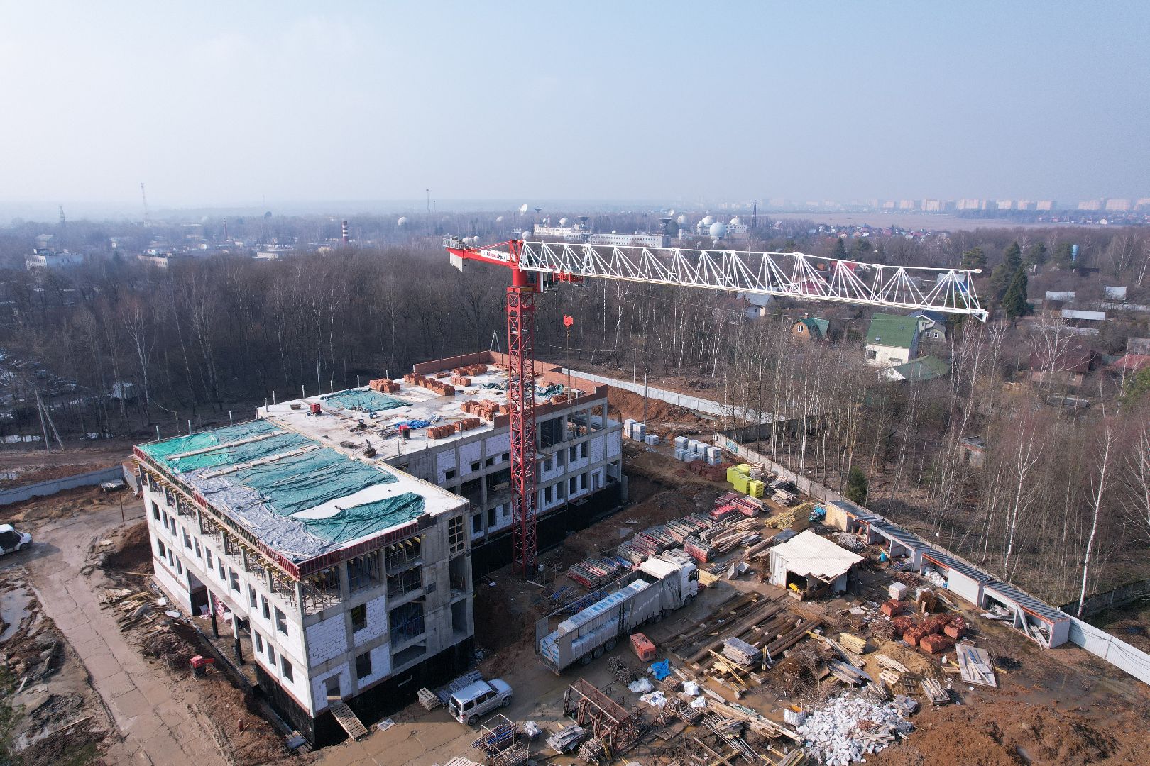 видео с коптера, детский сад в щелково, детский сад на улице Неделина,