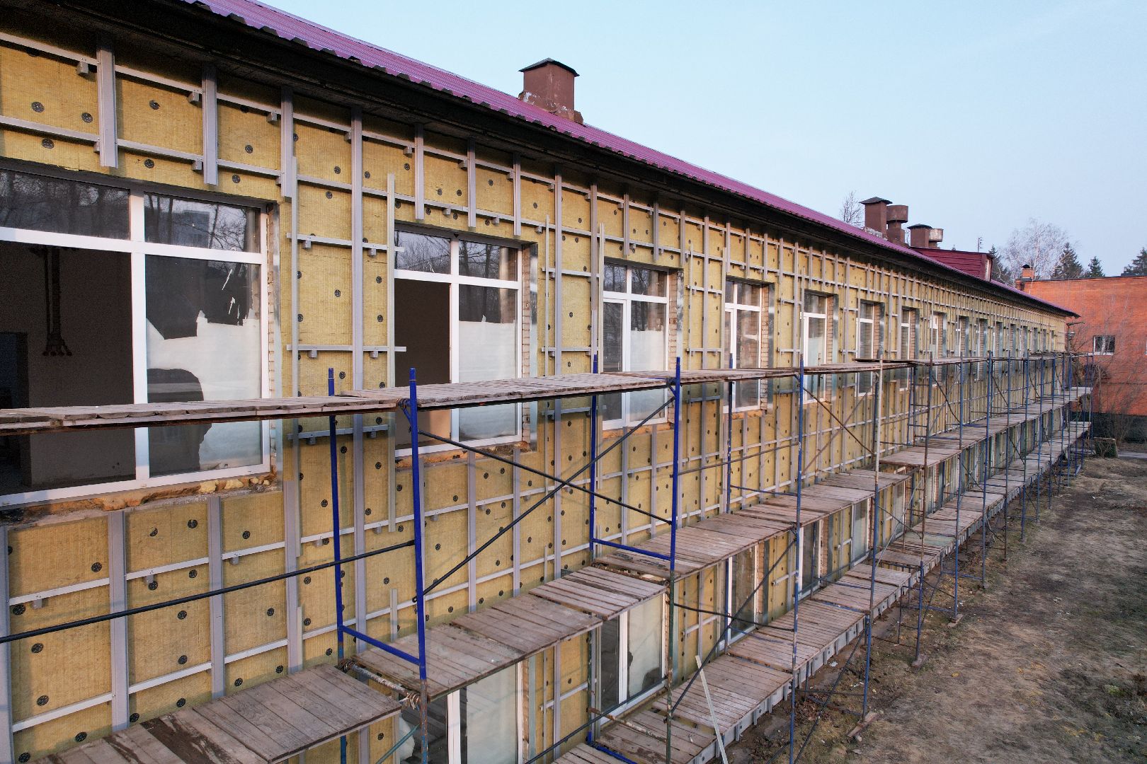 видео с коптера, капремонт школы 24 в Монино, школы в щелково,