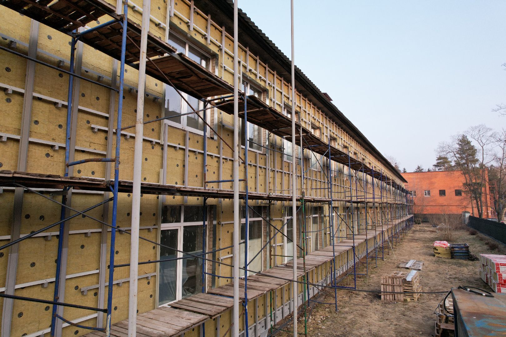 видео с коптера, капремонт школы 24 в Монино, школы в щелково,