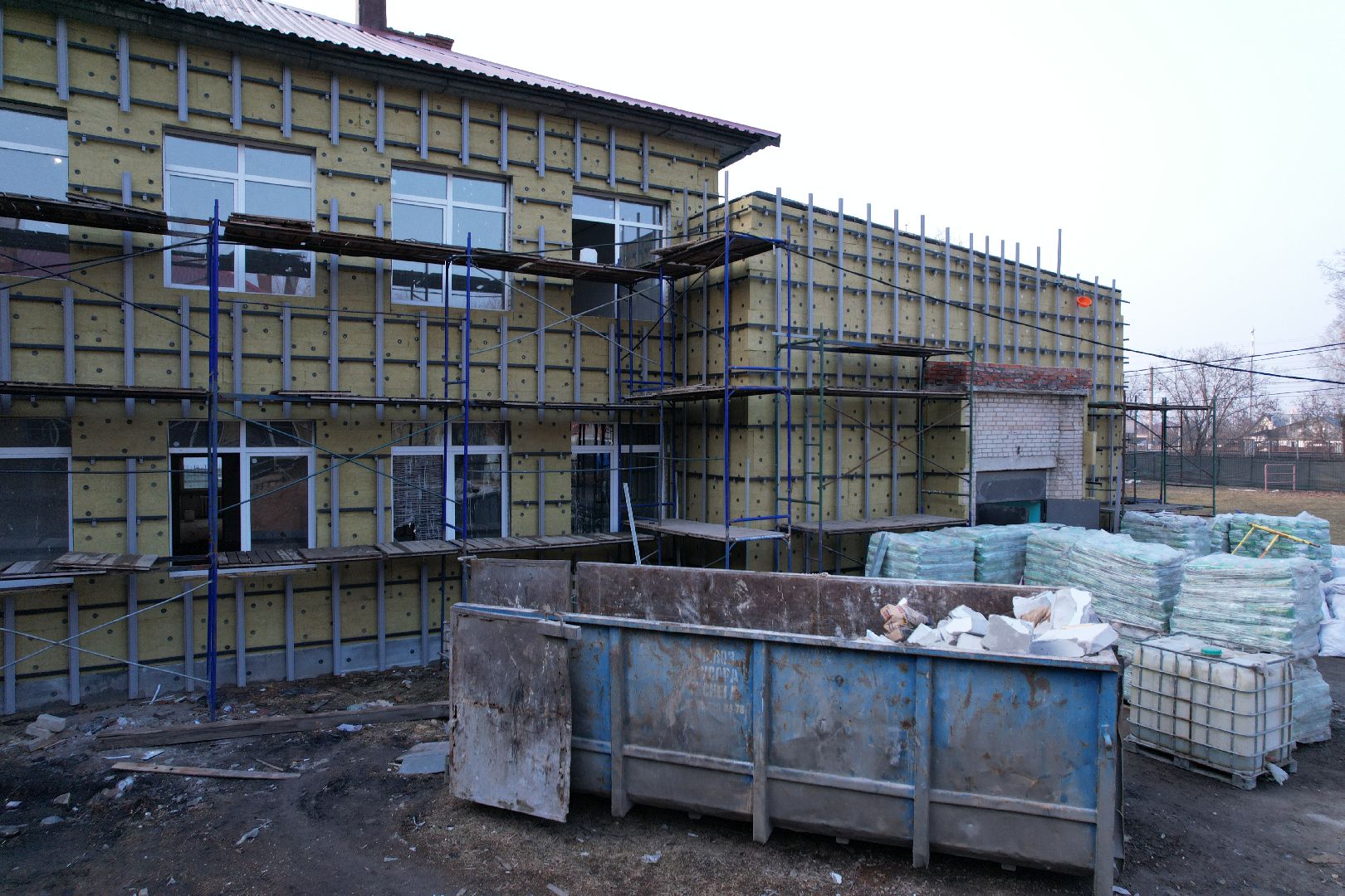 видео с коптера, капремонт школы 24 в Монино, школы в щелково,