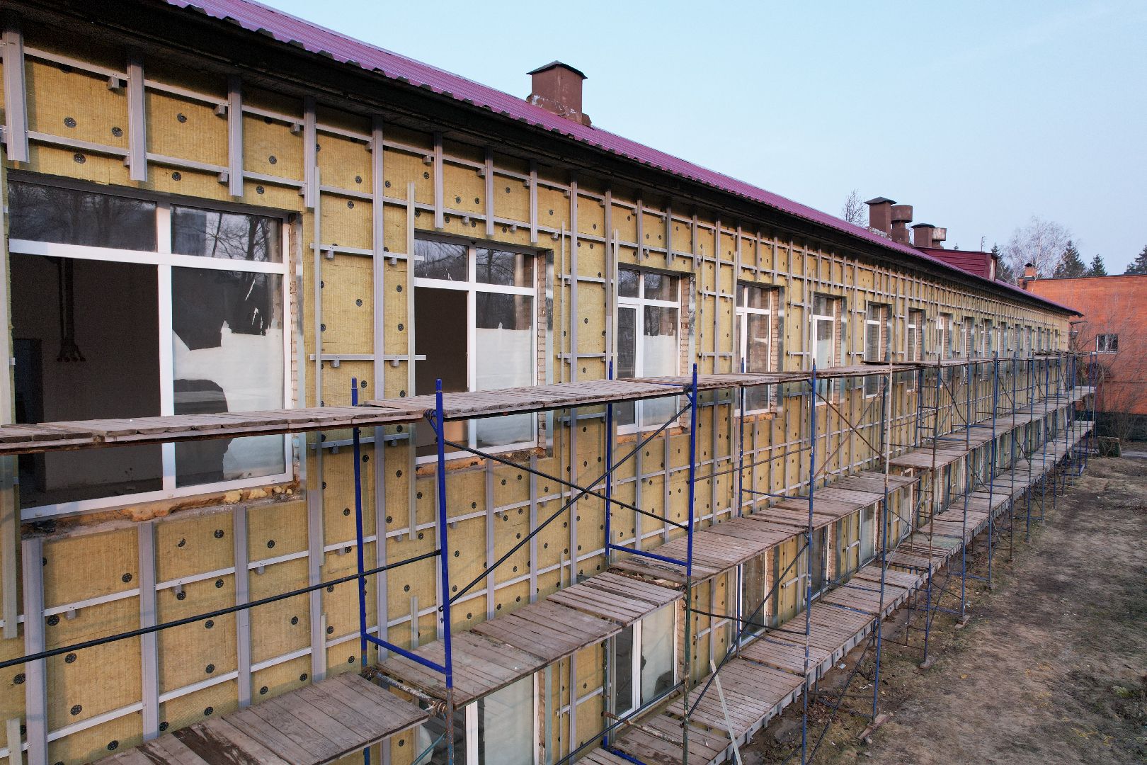 видео с коптера, капремонт школы 24 в Монино, школы в щелково,