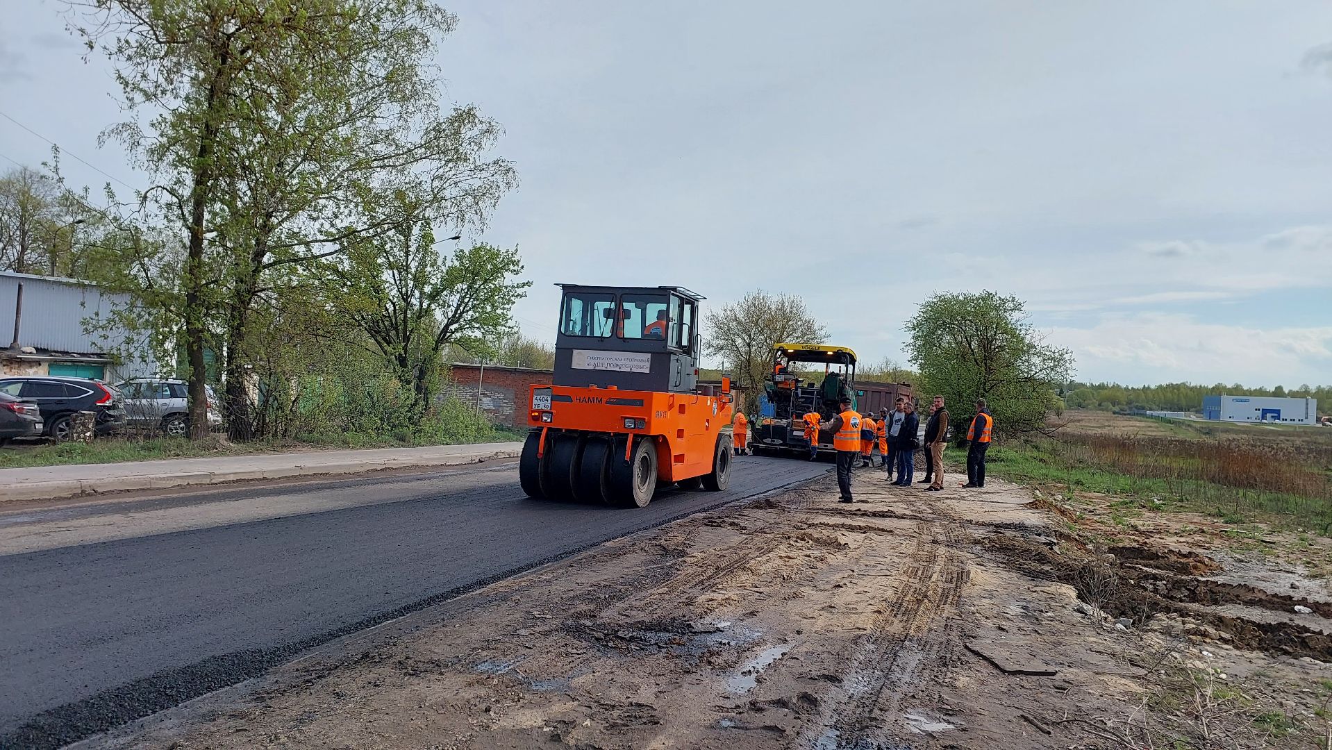 строительство дорог, серпухов, улица межевая, асфальт, дороги, мосавтодор,