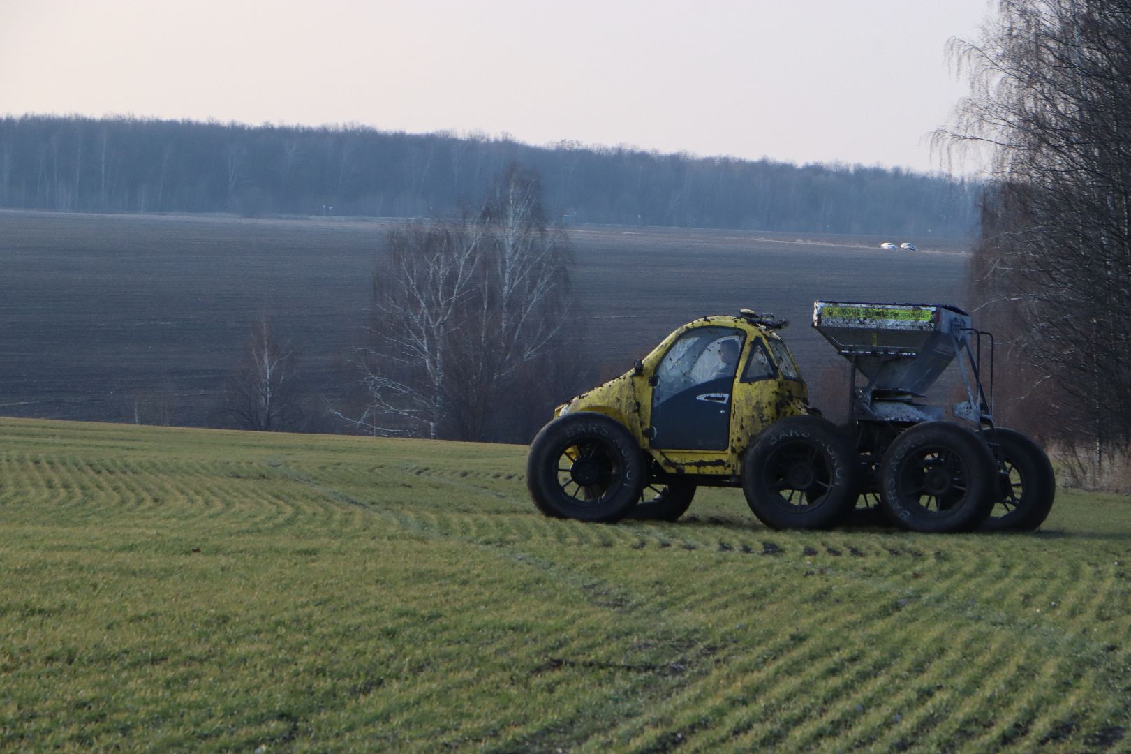 серебряные пруды, ооо сп нива, весенне-полевые работы, барс, подкормка озимых, сельское хозяйство,