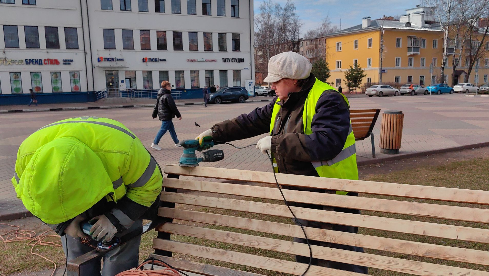 лавочки, покраска, лак, скамейка,