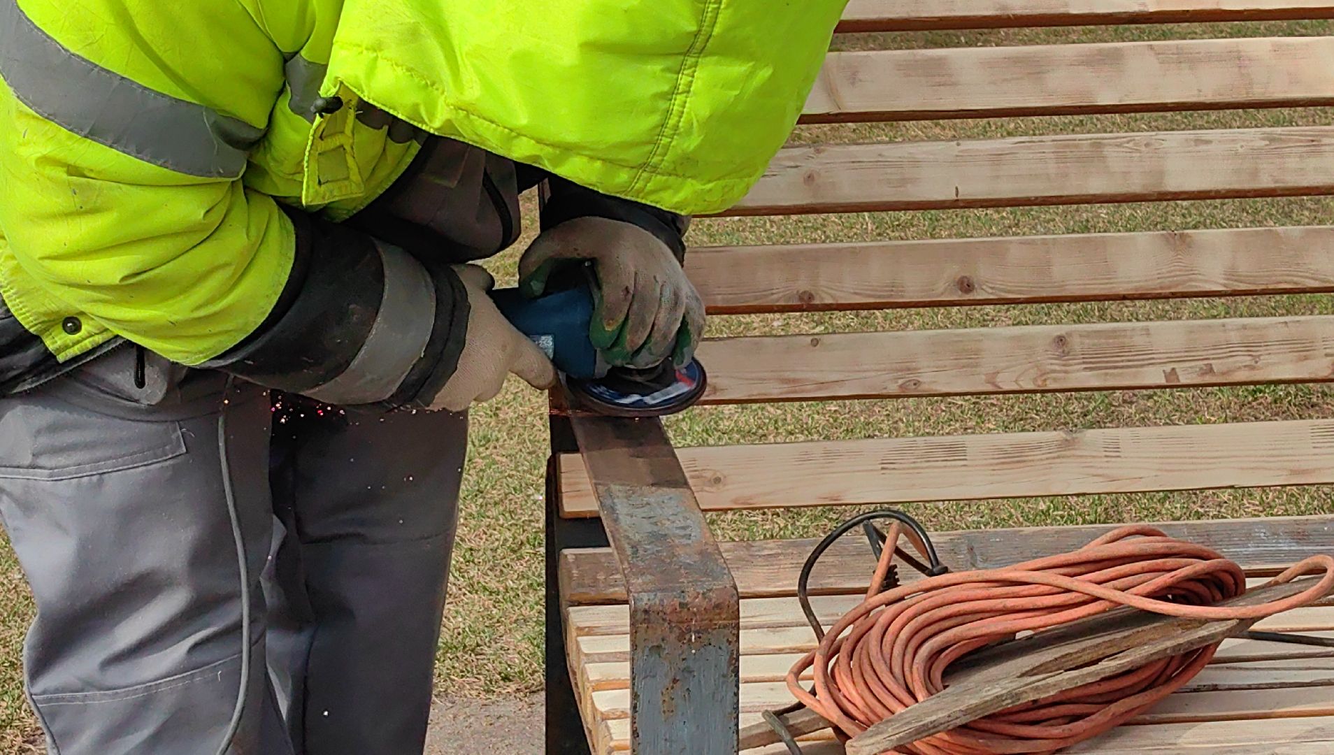 лавочки, покраска, лак, скамейка,