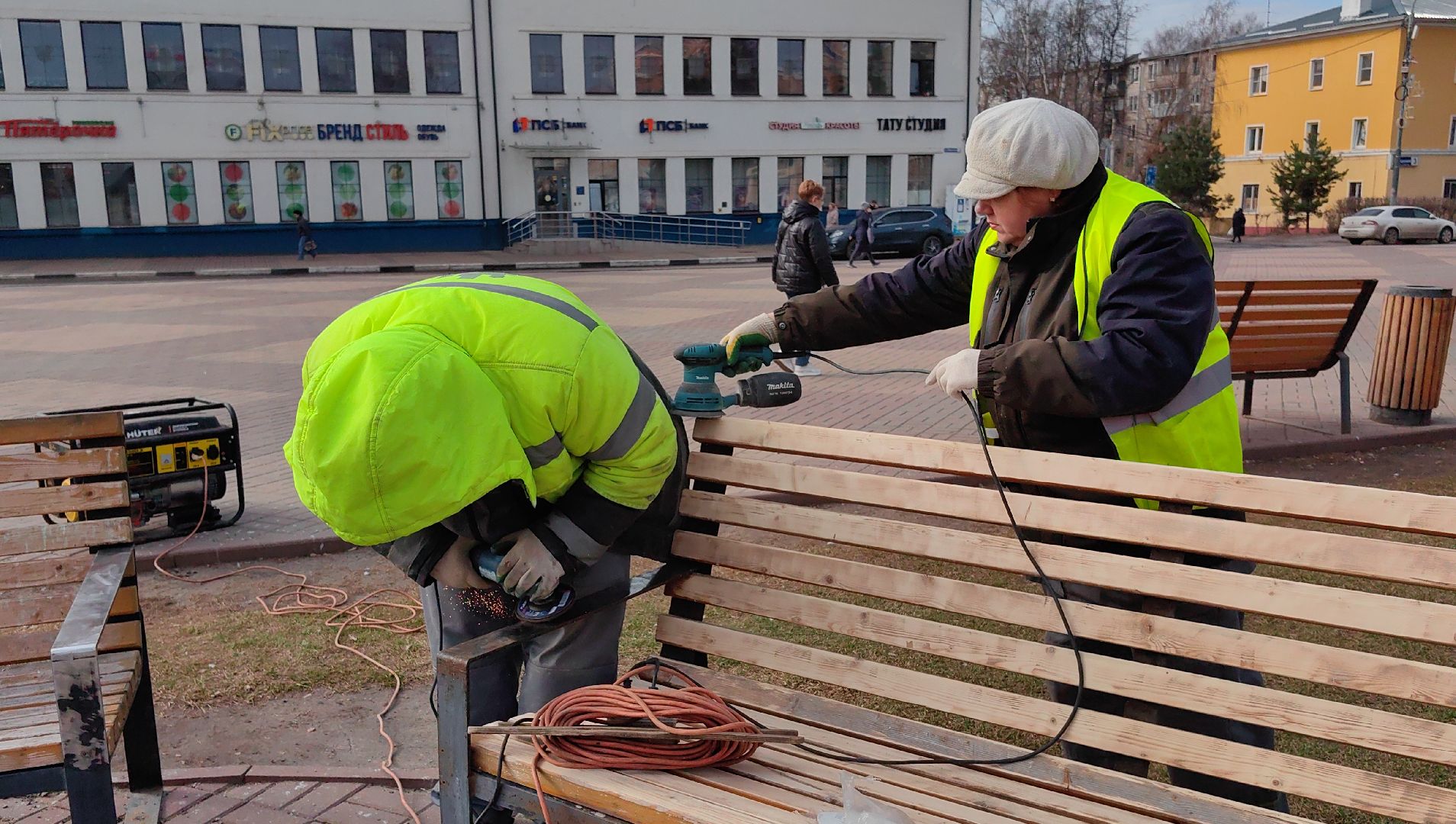 лавочки, покраска, лак, скамейка,