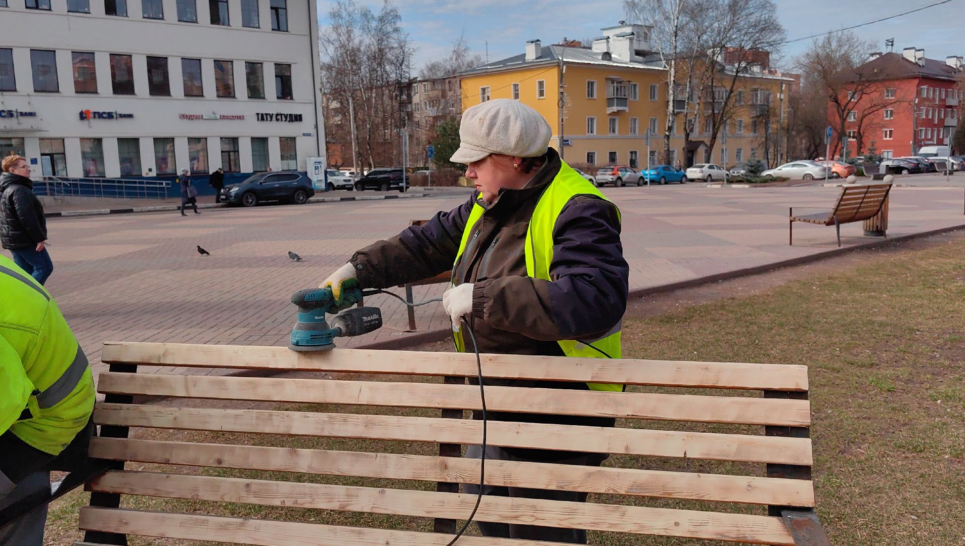 лавочки, покраска, лак, скамейка,