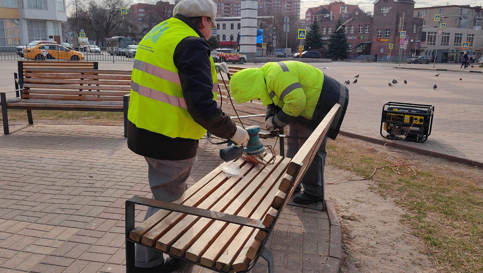 лавочки, покраска, лак, скамейка,