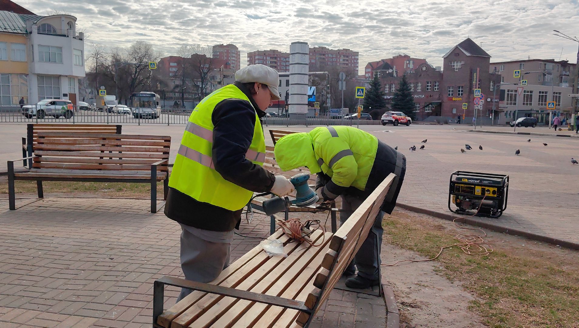 лавочки, покраска, лак, скамейка,