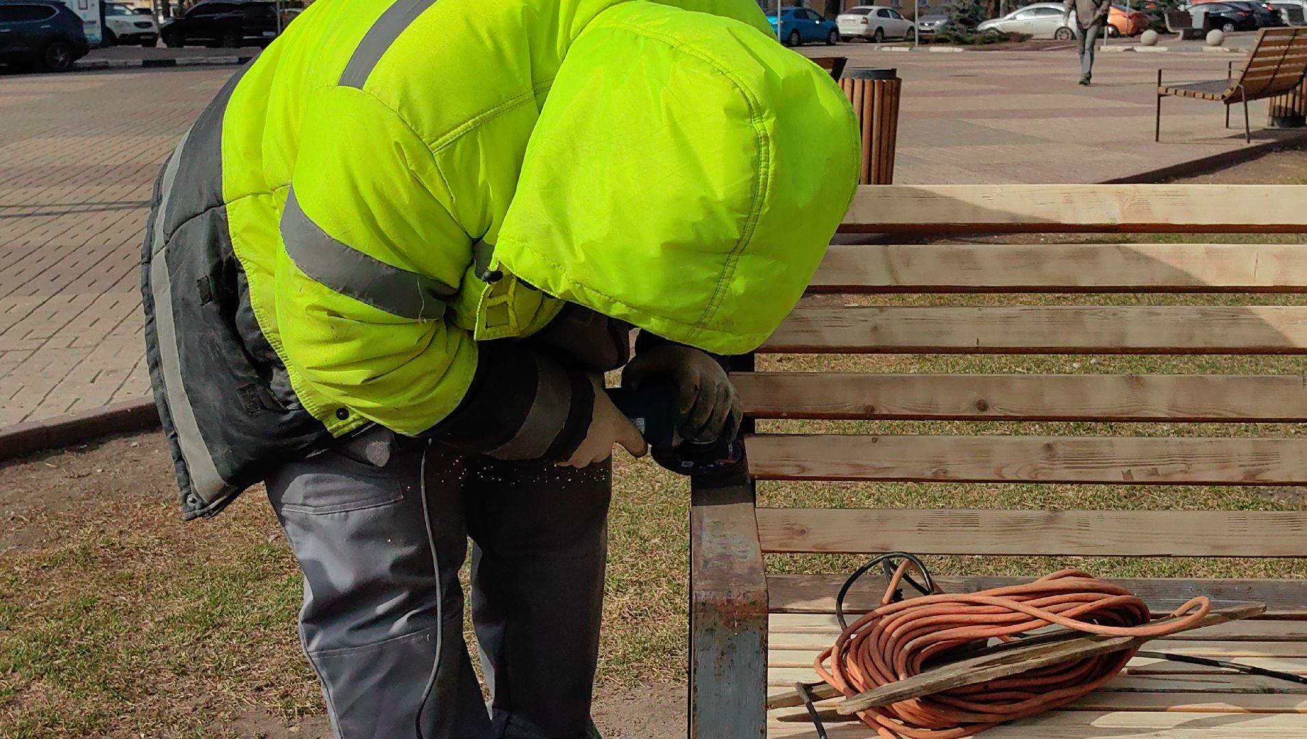 лавочки, покраска, лак, скамейка,