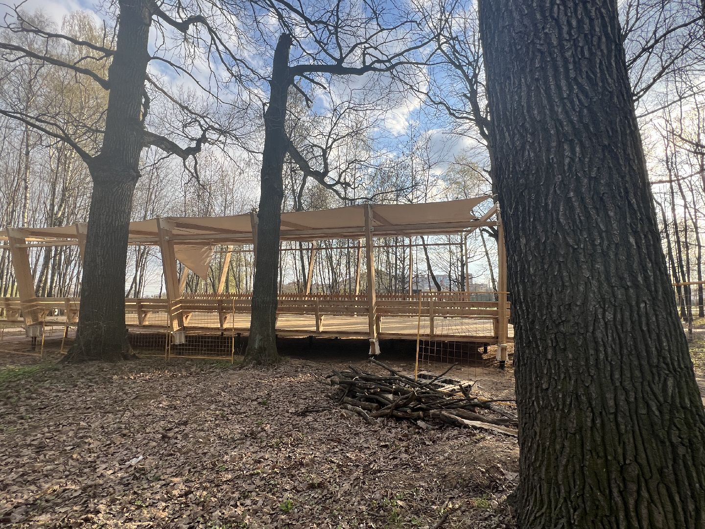 Химки, парк Толстого, благоустройство, беседка, отдых, природа