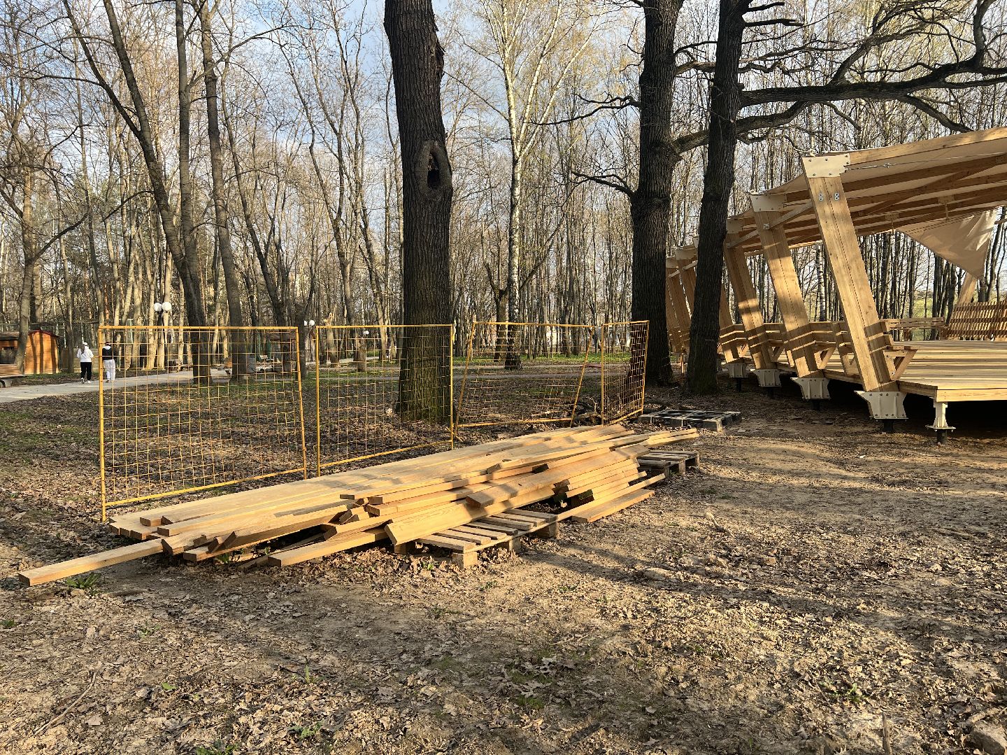 Химки, парк Толстого, благоустройство, беседка, отдых, природа