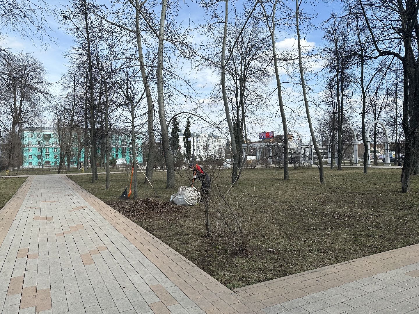 Парк, Уборка, Весна, люберцы,