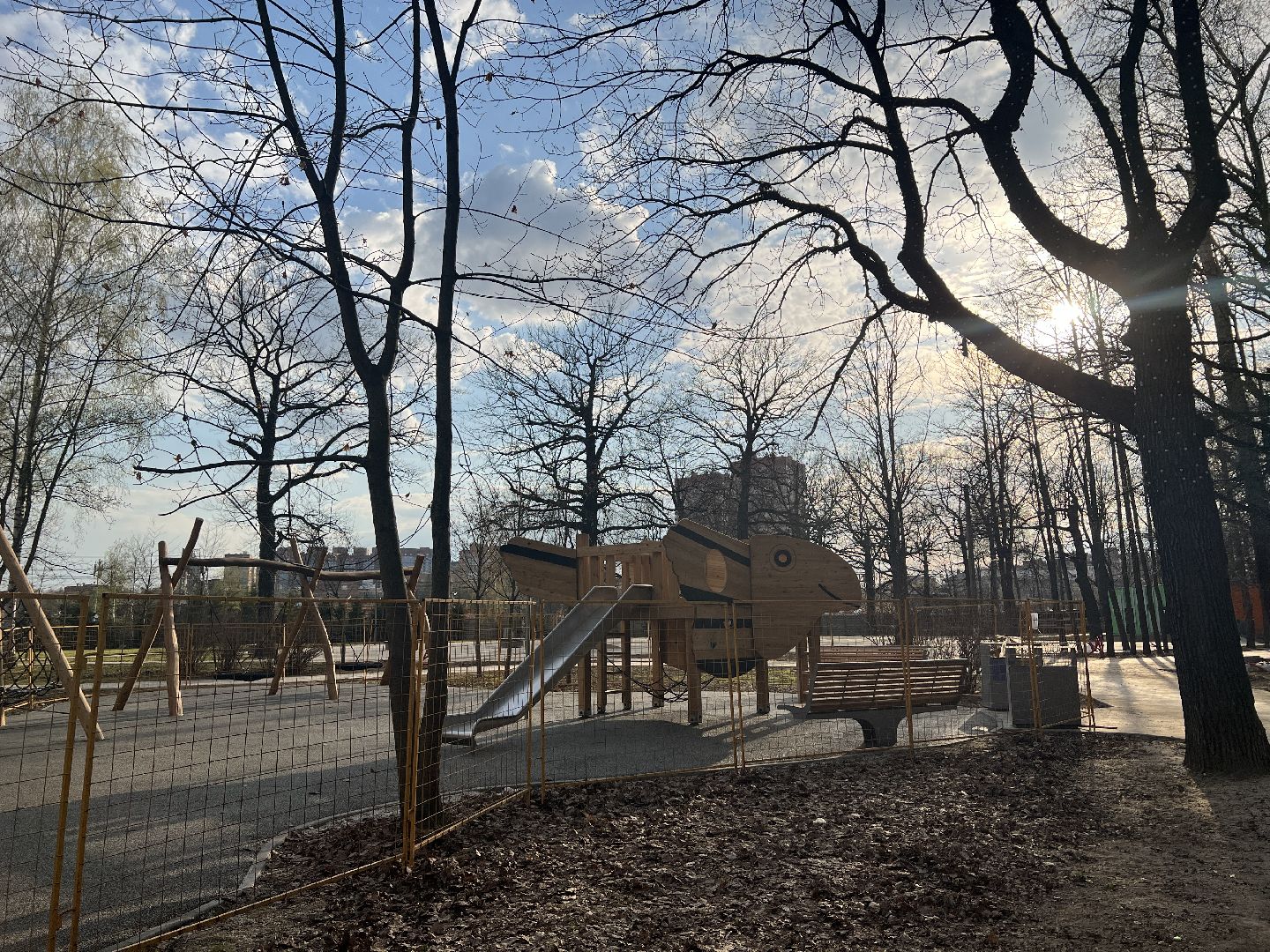 Химки, парк Толстого, благоустройство, детская площадка, дети