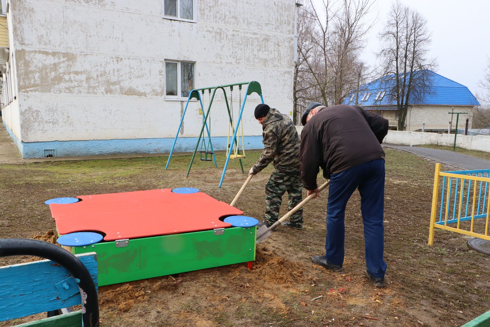 серебряные пруды, узуново, благоустройство, новая песочница,
