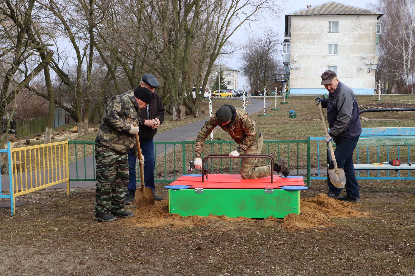 серебряные пруды, узуново, благоустройство, новая песочница,