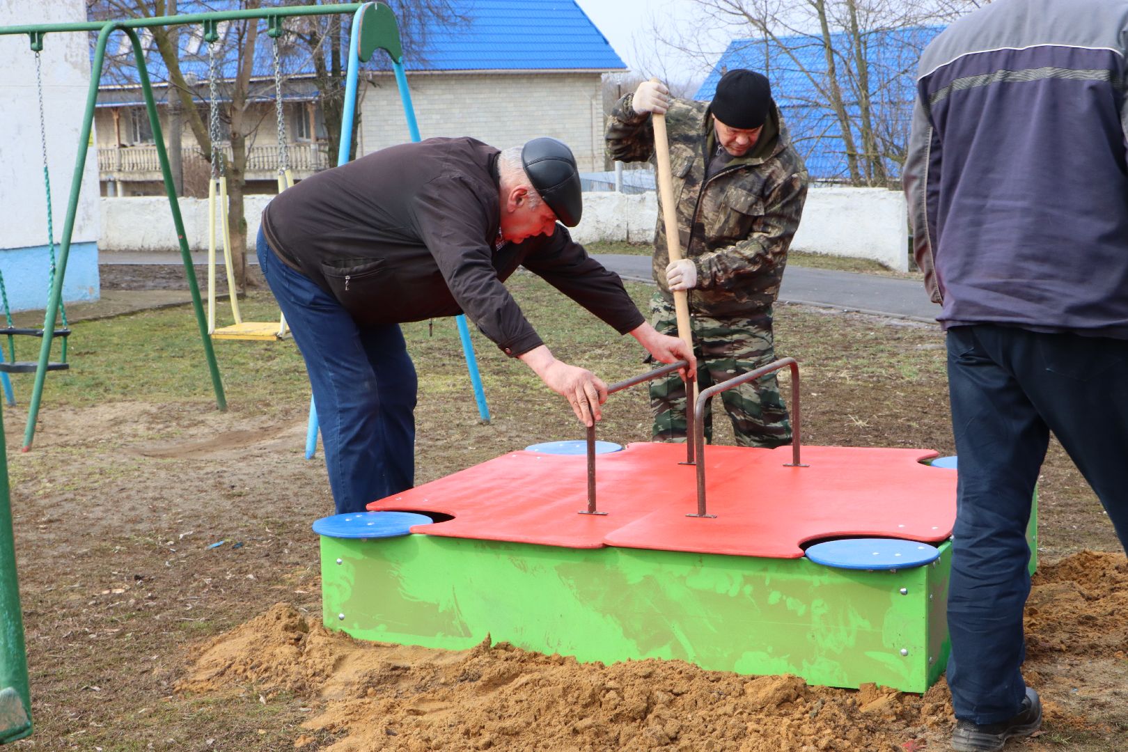 серебряные пруды, узуново, благоустройство, новая песочница,
