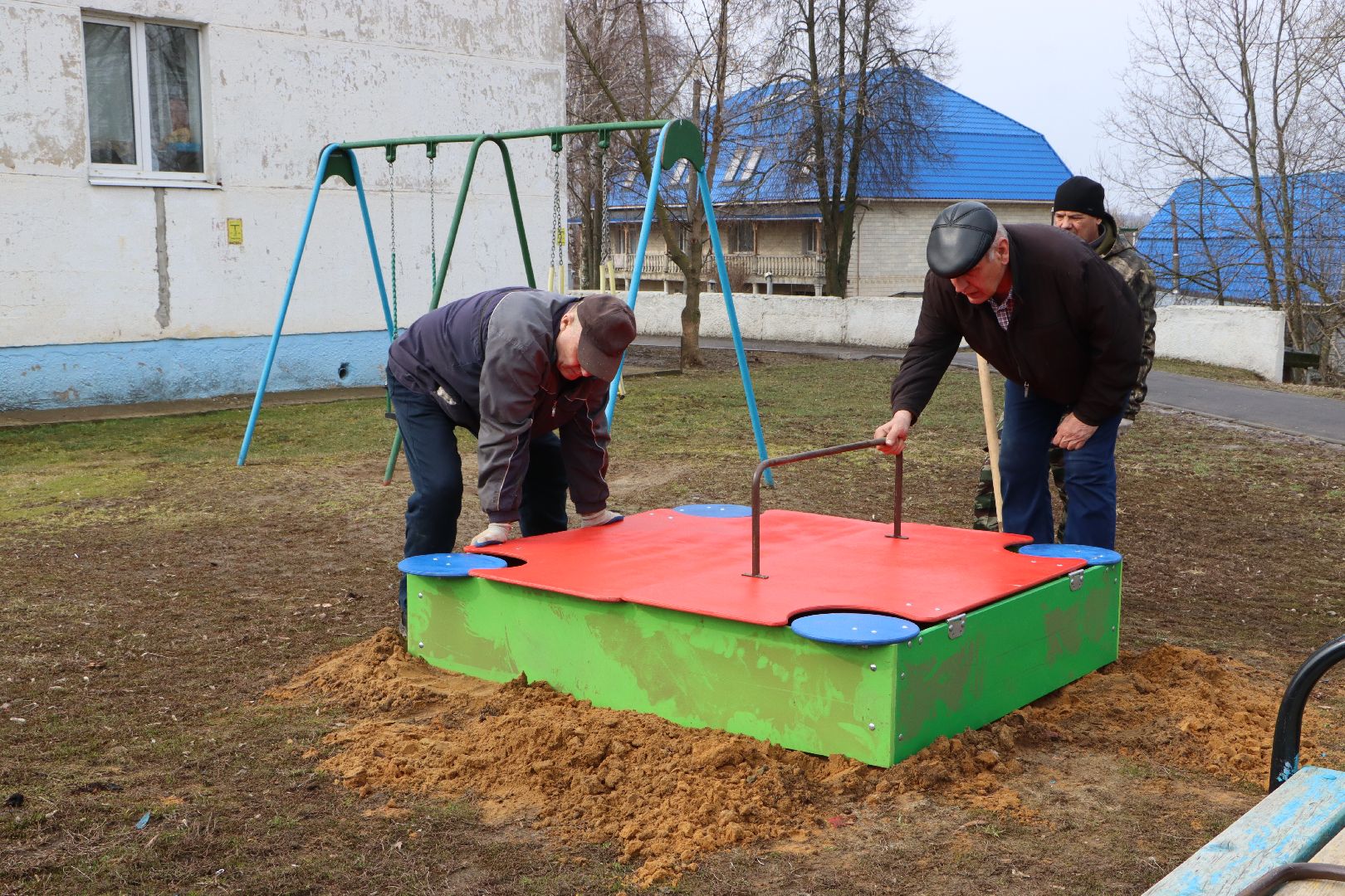 серебряные пруды, узуново, благоустройство, новая песочница,