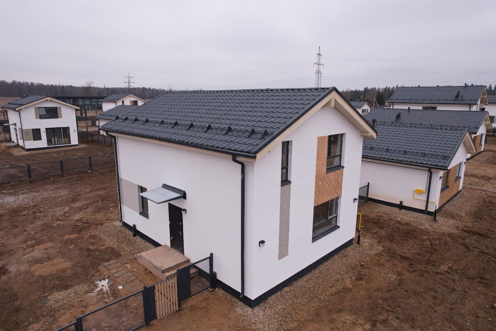 видео с коптера, строительство жилого кластера в истре,