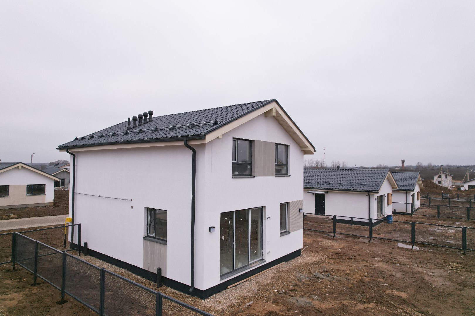 видео с коптера, строительство жилого кластера в истре,