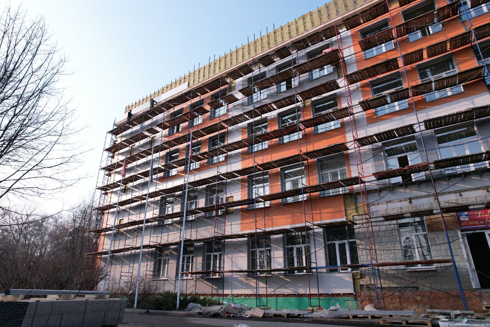 видео с коптера, капремонт лицея 14 в щелково,